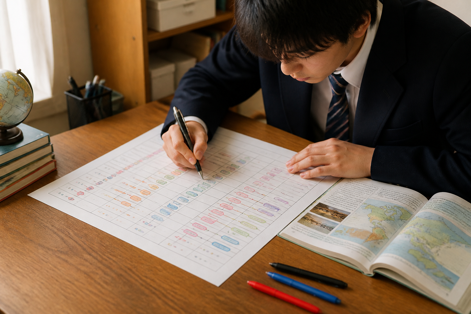STEP2:年表で「縦の流れ」と「横のつながり」を同時に押さえる