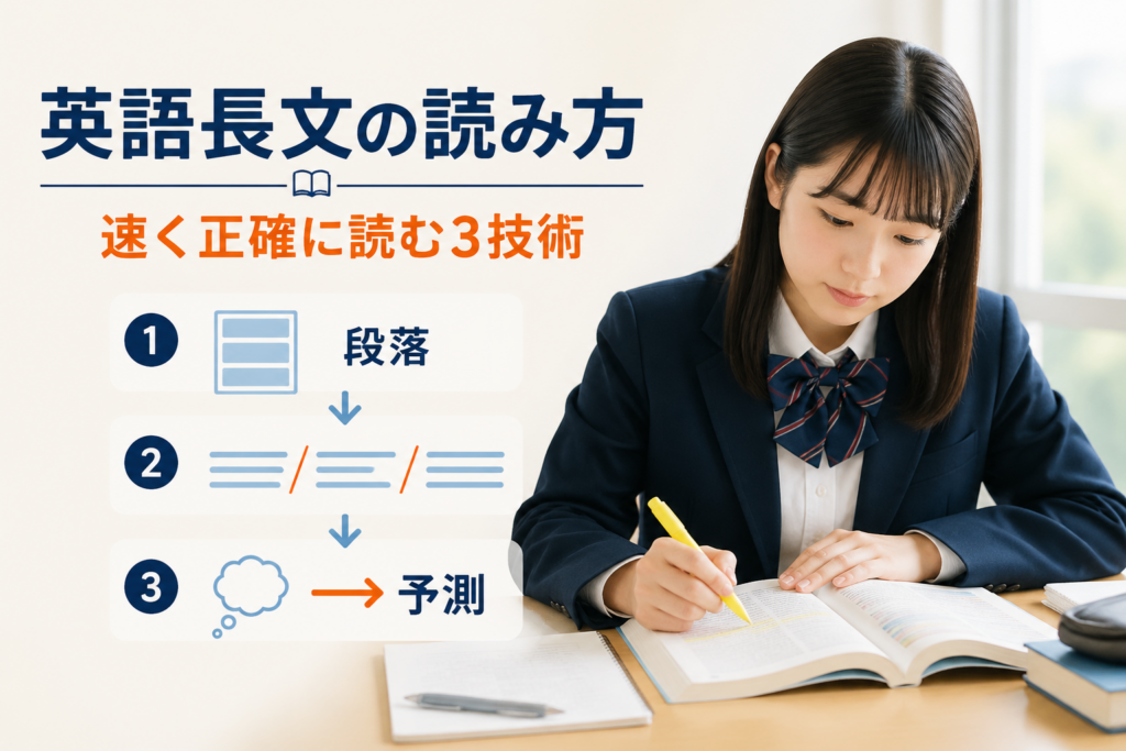 英語長文を速く正確に読む3つの技術：パラグラフリーディング・スラッシュリーディング・予測読み