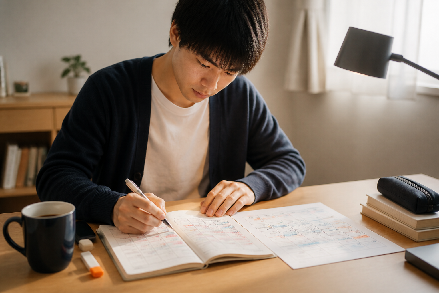 1. 学習計画を「現実の進み具合」に合わせて引き直す